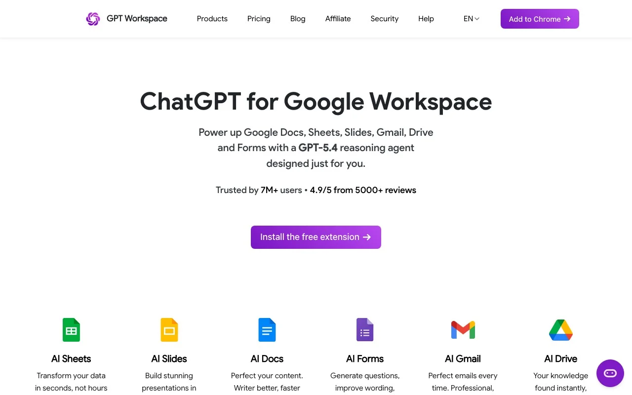 GPT Workspace — ChatGPT för Google Workspace