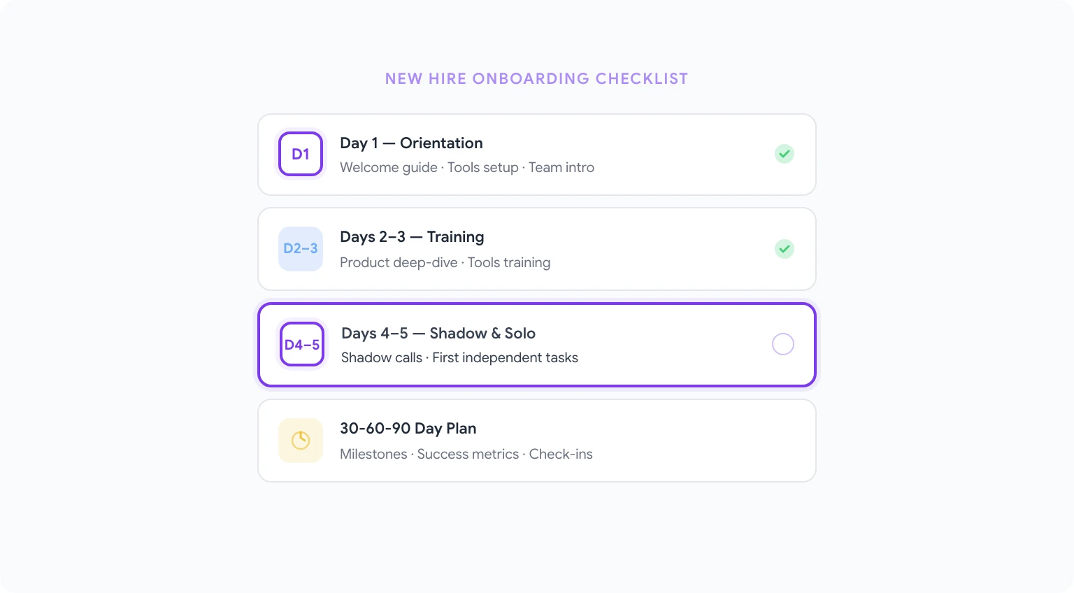 Employee onboarding documents with AI