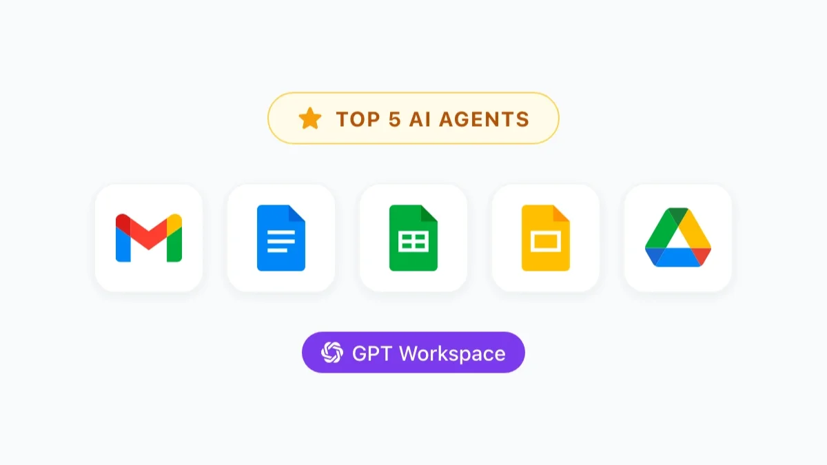 Die Top 5 KI-Agenten für Gmail, Docs, Slides, Sheets und Drive in Google Workspace